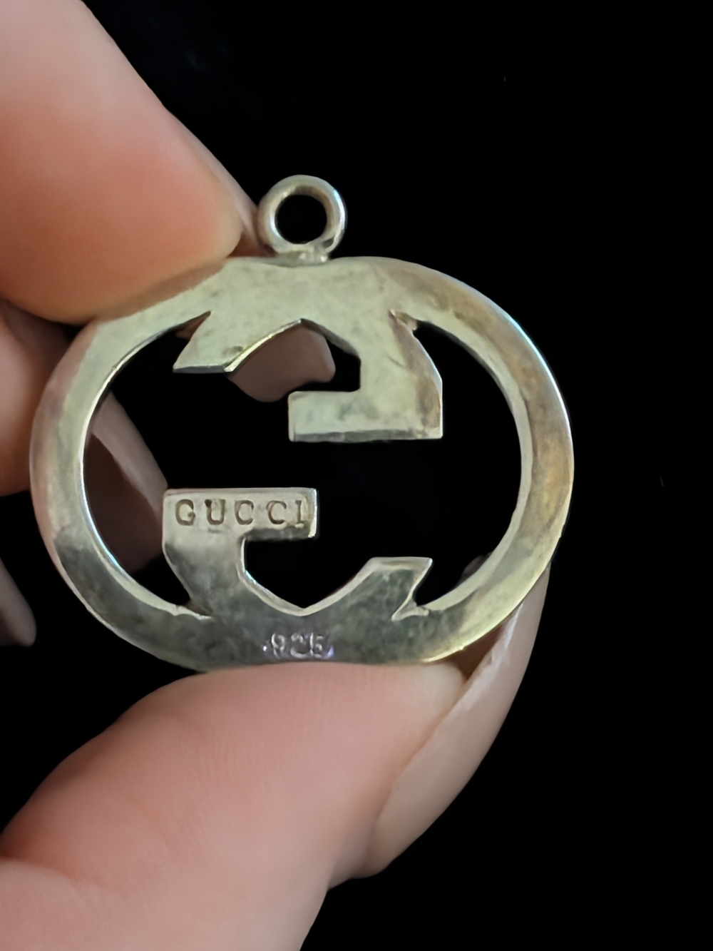 Gucci Sterling Silver Interlocking G Pendant - Silver